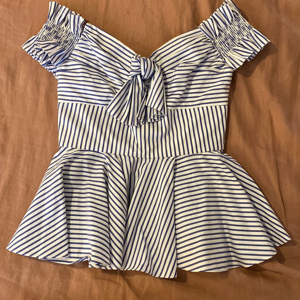Caroline Constas off the shoulder top
